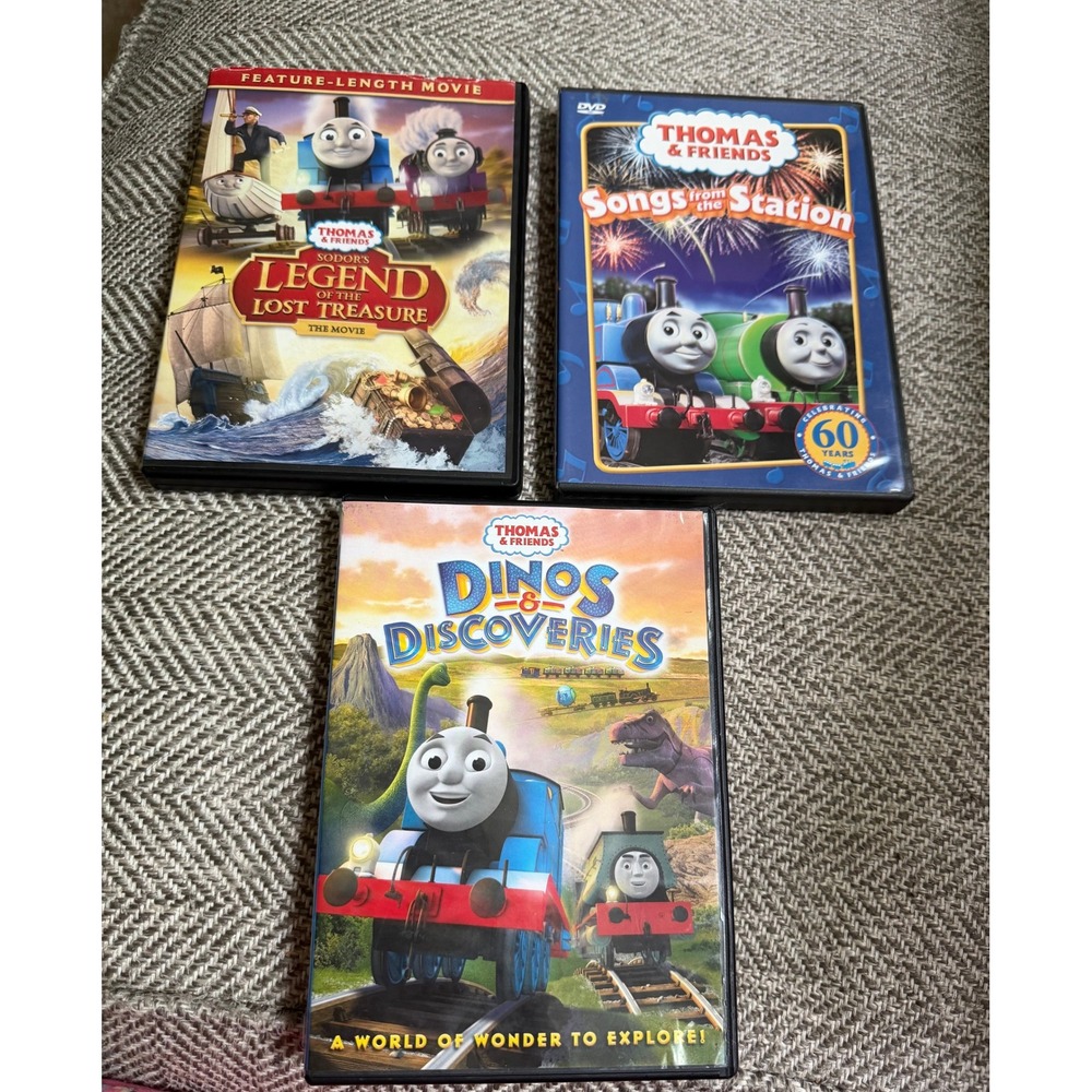 Thomas & Friends 3 DVD Legend of Lost Treasure Dinos & Discoveries Songs Station